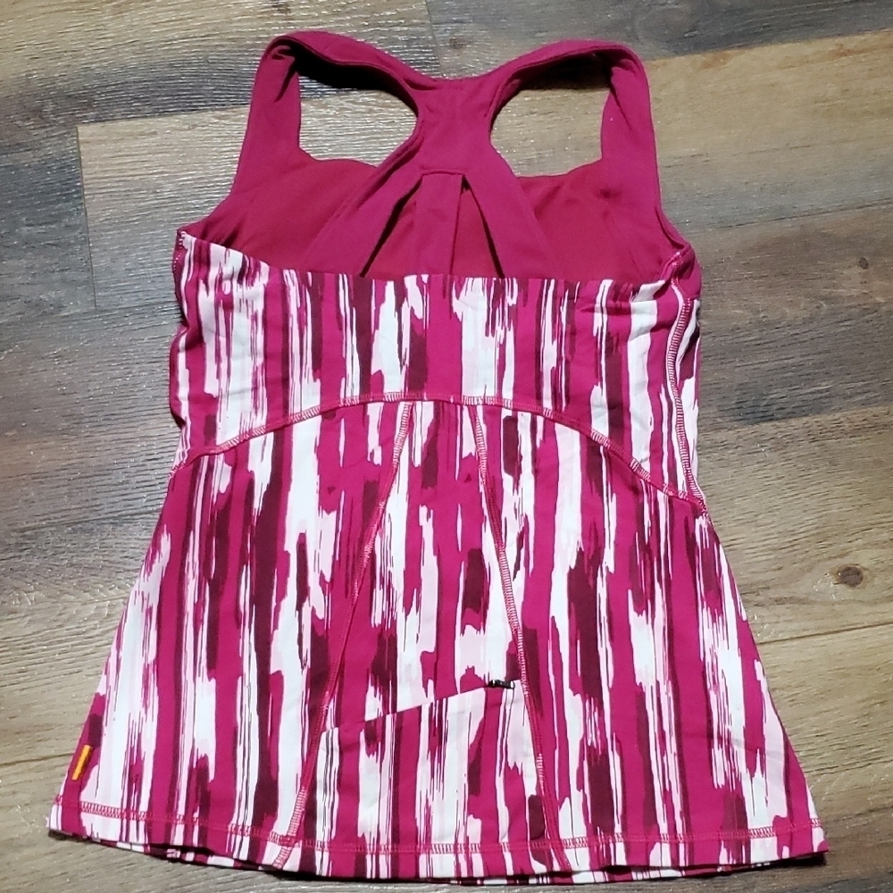 Lucy White and Pink Graphic Racerback Tank Top - Picture 6 of 9